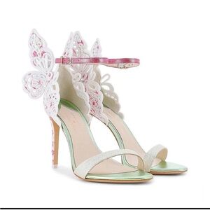 Sophia Webster x LoveShackFancy Women’s Chiara Butterfly Heels Sandals NEW Sz 7